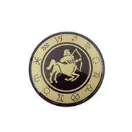 Dekoracje domu - Strzelec - znak zodiaku - magnes. Śr. 6cm; metal emaliowany - miniaturka - grafika 1