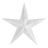 Ozdoby bożonarodzeniowe - Lampion ALLADIN STAR, gwiazda betlejemska, 5 ramion, 45cm, biała - miniaturka - grafika 1