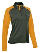 Koszulki sportowe damskie - Maul Sport Koszulka funkcyjna w kolorze oliwkowo-żółtym - miniaturka - grafika 1