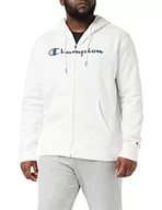 Bluzy męskie - Champion Męska bluza z kapturem American Classics Full Zip, biała, XXL - miniaturka - grafika 1