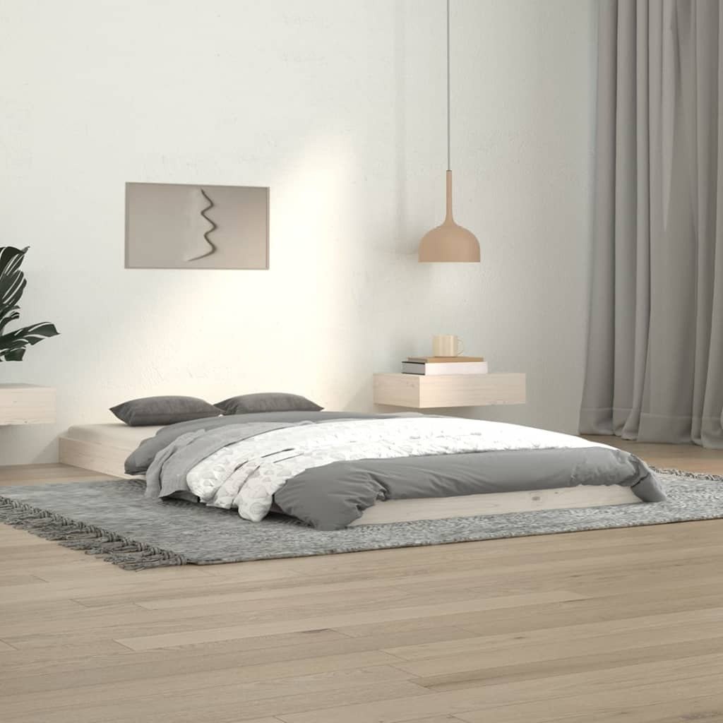 Łóżko z litego drewna sosna biała 100x200 cm