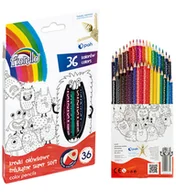 Przybory szkolne - KW Trade Kredki 36kol Fiorello Super Soft 170-2474 Pu - miniaturka - grafika 1