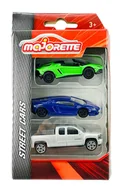 Samochody i pojazdy dla dzieci - MAJORETTE STREET CARS 3-PACK 2x AVENTADOR, SILVERADO - miniaturka - grafika 1
