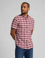 Koszule męskie - Koszula Męska Lee Button Down Ss Aurora Red L886Kznv-M Tal - miniaturka - grafika 1