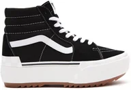 Sneakersy damskie - VANS obuwie damskie VANS SK8-HI STACKED SUEDE/CANVAS) Black/Blanc De Blanc - miniaturka - grafika 1