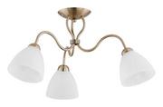 Lampy sufitowe - Alfa Lampa wisząca zwis Adel Patin 3x60W E27 biała, patyna 19173.63 - miniaturka - grafika 1