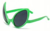 Okulary przeciwsłoneczne - Śmieszne okulary żaba żabson zielone streetwear Y2K prezent - miniaturka - grafika 1