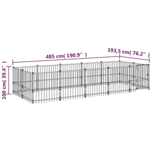 Lumarko Kojec zewnętrzny dla psa, stalowy, 9,38 m²! - Budy dla psów - miniaturka - grafika 7