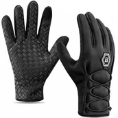 Rękawiczki rowerowe - Rękawiczki Rowerowe Zimowe Rockbros Ocieplane S077-6Bk - miniaturka - grafika 1