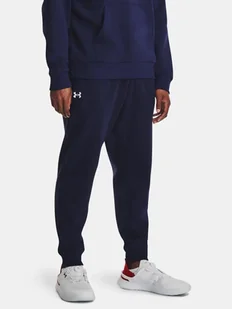 Spodnie dresowe męskie joggery Under Armour Rival Fleece 1379774-410 Granatowy - Dresy męskie Spodnie dresowe męskie joggery Under Armour Rival Fleece 1379774-410 Granatowy - Dresy męskie - miniaturka - grafika 1