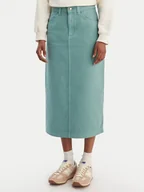 Spódnice - Quiksilver Spódnica jeansowa Mason EQWWK03027 Turkusowy Regular Fit - miniaturka - grafika 1