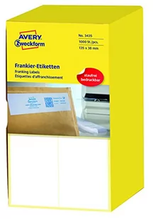 Avery Zweckform Etykiety adresowe do frankownic 1000 etyk./op. 135 x 38 mm białe ZWECKFORM 3435 3435 - Etykiety samoprzylepne i bloki etykiet - miniaturka - grafika 1