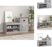 Szafki na buty - vidaXL Szafka na buty betonowa szara 100x42x60 cm materiał drewnopochodny - Stojaki i szafki na buty - miniaturka - grafika 1