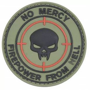 Naszywka 3D No Mercy Kinetic Working Group - Olive (GFT-30-004687) G GFT-30-004687 - Odzież taktyczna i umundurowanie - miniaturka - grafika 1