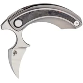 Noże - Nóż składany Bestech Knives Strelit - Satin/Grey Titanium Black Red Marble Carbon Fiber - miniaturka - grafika 1