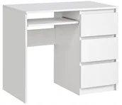 Biurka dla dzieci - Biurko Szkolne Komputerowe 3 Szuflady Heini Biały - miniaturka - grafika 1