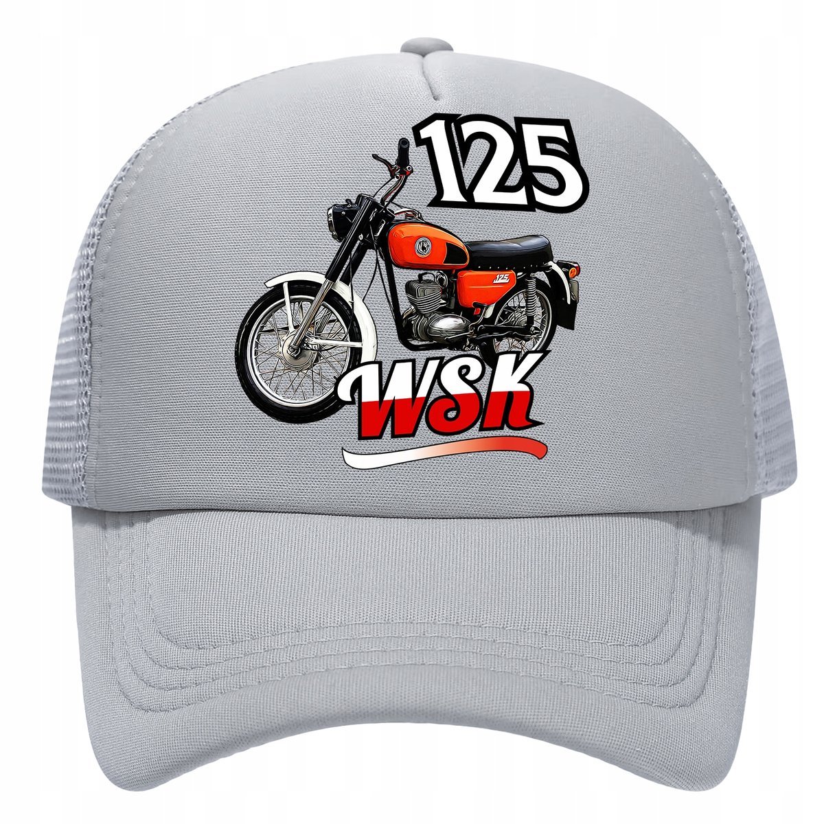 Czapka z daszkiem trucker siateczka tirówka WSK 125 motor motocykl fan 04