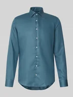 Koszule męskie - Koszula biznesowa o kroju slim fit z kołnierzykiem typu kent - miniaturka - grafika 1