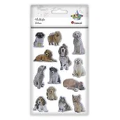 Zabawki kreatywne - Naklejki wypukłe miękkie psy mix 13szt - miniaturka - grafika 1