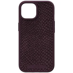 Njord byELEMENTS Salmon Leather Etui do iPhone 15 Plus z MagSafe - Bordowe - Etui i futerały do telefonów - miniaturka - grafika 1