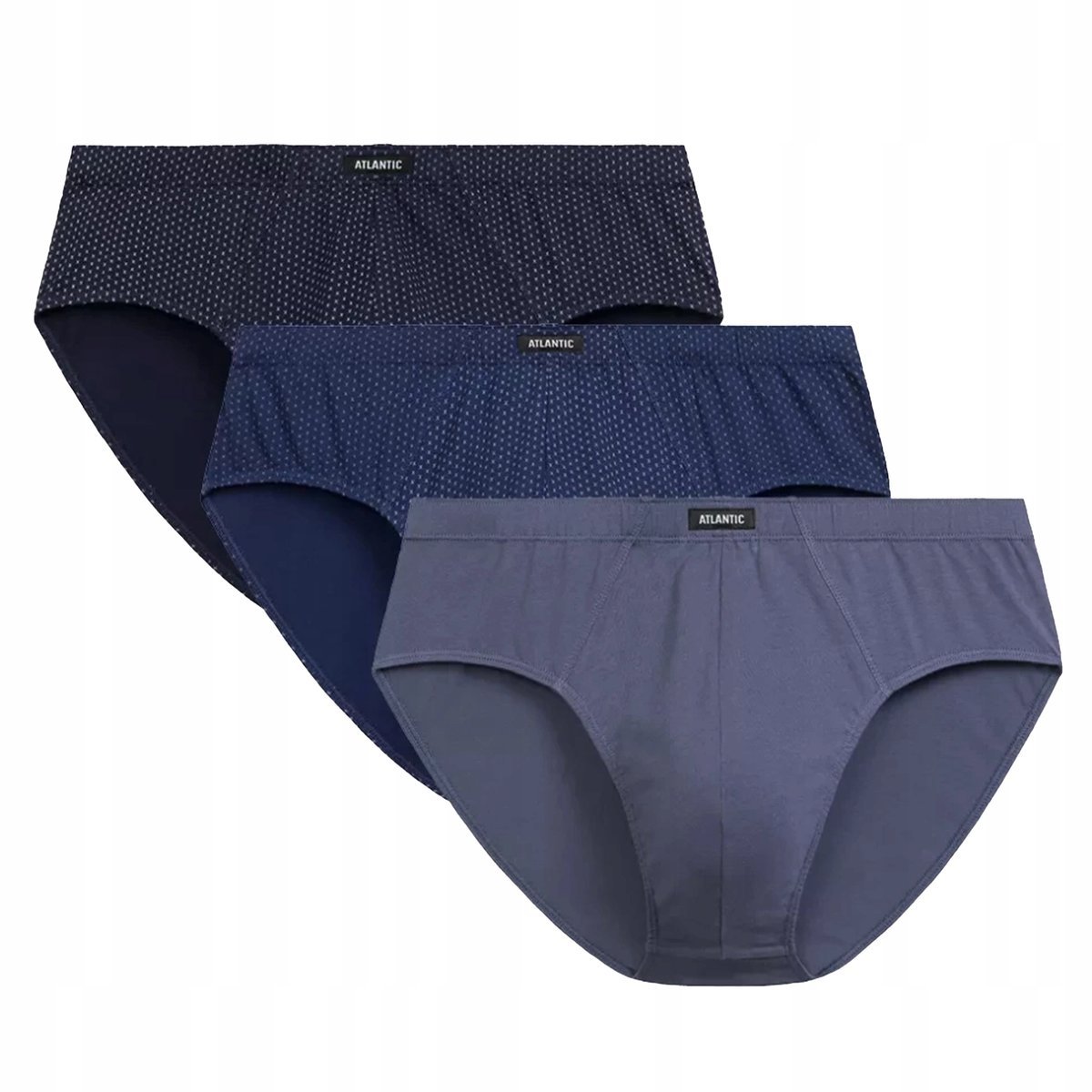 SLIPY MĘSKIE bawełniane klasyczne 3-pack 3MP-202 wygodne Atlantic *M