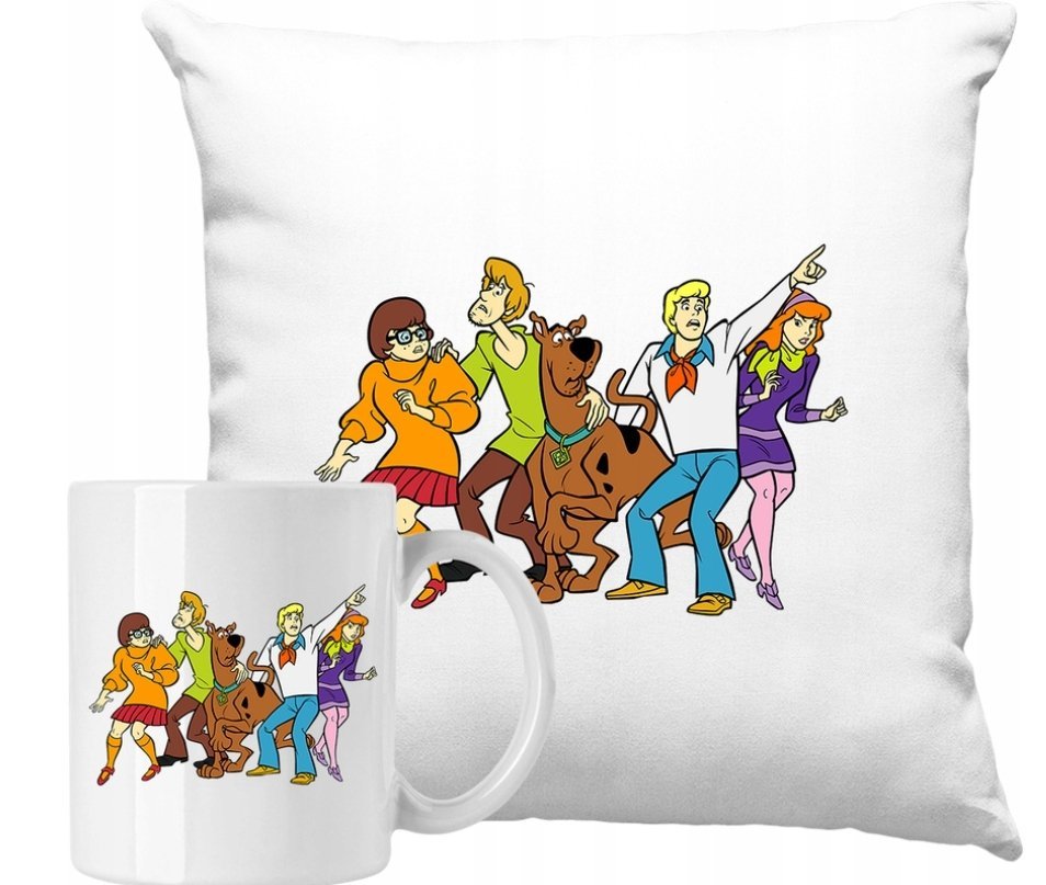 ZESTAW PODUSZKA + KUBEK Scooby Doo Pomysł Na Prezent +IMIĘ
