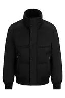 Kurtki męskie - BOSS Męska kurtka pikowana Oglitch Relaxed-Fit z mieszanki materiałów, czarny (Black1), 46 - miniaturka - grafika 1