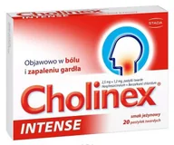Przeziębienie i grypa - GlaxoSmithKline Cholinex Intense 20 pastylek o smaku jeżynowym - miniaturka - grafika 1