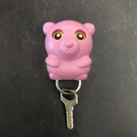 Wieszaki i stojaki - Wieszak na klucze- różowy miś - miniaturka - grafika 1