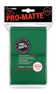Ultra-Pro Koszulki Pro-Matte Standard 66x91 - Zielone (100szt) - Gadżety dla graczy - miniaturka - grafika 1