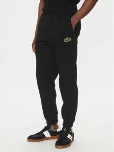 Lacoste Spodnie dresowe XH2750 Czarny Regular Fit - Spodnie sportowe męskie - miniaturka - grafika 1