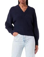 Swetry damskie - BOSS Damski sweter z dzianiny w kolorze niebieskim (Open Blue), XL (DE) - miniaturka - grafika 1