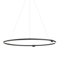 Lampy sufitowe - QAZQA Professional Designerska lampa wisząca czarna 120 cm z LED z 3-stopniową regulacją ściemniania - Anello - miniaturka - grafika 1