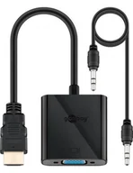 Switche - Goobay 71803/VGA Adapter, HDMI 0,1 m czarna 71803 - miniaturka - grafika 1
