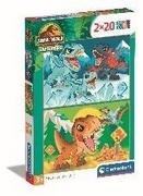 Puzzle - Puzzle 2x20 Super Kolor Jurassic World - miniaturka - grafika 1