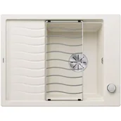 Zlewozmywaki - Zlewozmywak granitowy BLANCO Elon 45 S Silgranit Delikatny biały + kratka ociekowa 527068 - miniaturka - grafika 1