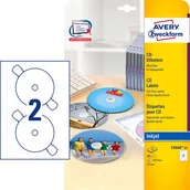 Etykiety do drukarek - Avery ETK290K Etykiety samop. ZF CD śr117 białe błyszczące (25ark.) L9660-25 - miniaturka - grafika 1
