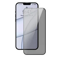 Szkła hartowane na telefon - Baseus Baseus 0,23mm Anti Spy Full Screen Glass 2x szkło hartowane do iPhone 13 Pro Max filtr prywatyzujący czarny (SGQP020501) - miniaturka - grafika 1