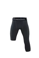 Legginsy - EULLA Legginsy sportowe męskie pojedyncze nogi elastyczne spodnie oddychające szybkie suszenie mężczyzn do koszykówki do biegania sportowe, Szary Kwiat, M - miniaturka - grafika 1