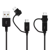 Kable USB - Samsung Oryginalny Kabel 2W1 Micro Usb Typ C 1.5M - miniaturka - grafika 1