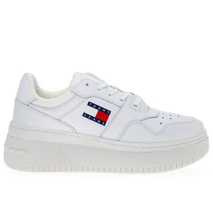 Buty Tommy Hilfiger TJW Retro Basket Flatform Ess EN0EN02506-YBS - białe - Trampki damskie - miniaturka - grafika 1
