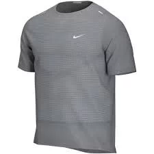 Koszulki męskie - Nike Męski T-Shirt Dri-Fit Rise 365, Szary, XL - grafika 1