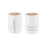 Pojemniki kuchenne - Pojemnik na cukier 800 ml Gli Onesti biała porcelana La Porcellana Bianca - miniaturka - grafika 1