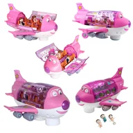 Samoloty i helikoptery - Samolot ROZKŁADANY transparentny INTERAKTYWNY MEGADIDI różowy LUDZIKI - miniaturka - grafika 1