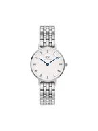 Zegarki męskie - Daniel Wellington Zegarek Petite Roman Numerals 5-Link DW00100685 Srebrny - miniaturka - grafika 1