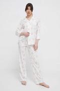 Piżamy damskie - Lauren Ralph Lauren piżama damska kolor biały - miniaturka - grafika 1