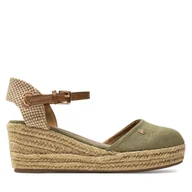 Espadryle damskie - Espadryle Wrangler Bela Women Semi Wedge 20241055 Zielony - miniaturka - grafika 1