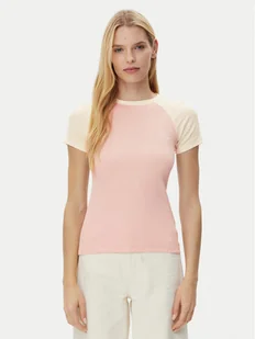 Guess Jeans T-Shirt W5GP61 KA0H1 Różowy Regular Fit - Koszulki i topy damskie - miniaturka - grafika 1