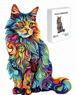 Puzzle - PUZZLE DREWNIANE DLA DZIECI KOLOROWY KOT 126 ELEMENTÓW PREZENT DLA DZIECKA - miniaturka - grafika 1