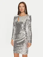 Sukienki - Rinascimento Sukienka koktajlowa CFC0019792002 Srebrny Slim Fit - miniaturka - grafika 1
